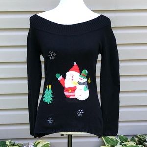 New Repartee Santa Snowman Holiday Sweater